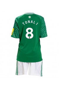 Newcastle United Sandro Tonali #8 Jalkapallovaatteet Lasten Vieraspeliasu 2025-26 Lyhythihainen (+ Lyhyet housut)